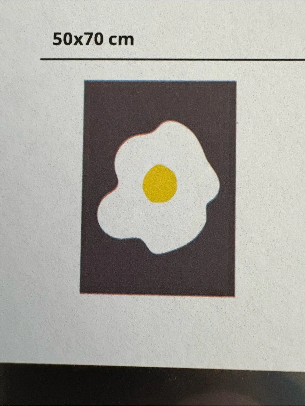 IKEA RODALM Fried Egg Black Framed Print, New